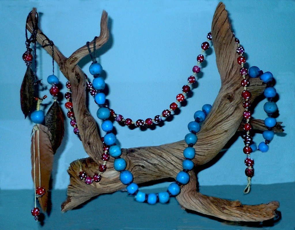 Blue Glass Padre Beads